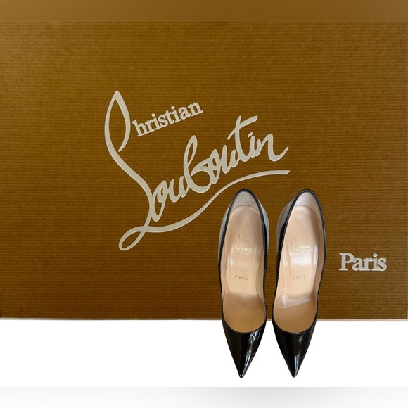 Christian Louboutin So Kate 120 Patent Black Pointed-Toe Red Sole Pump - Picture 6 of 11